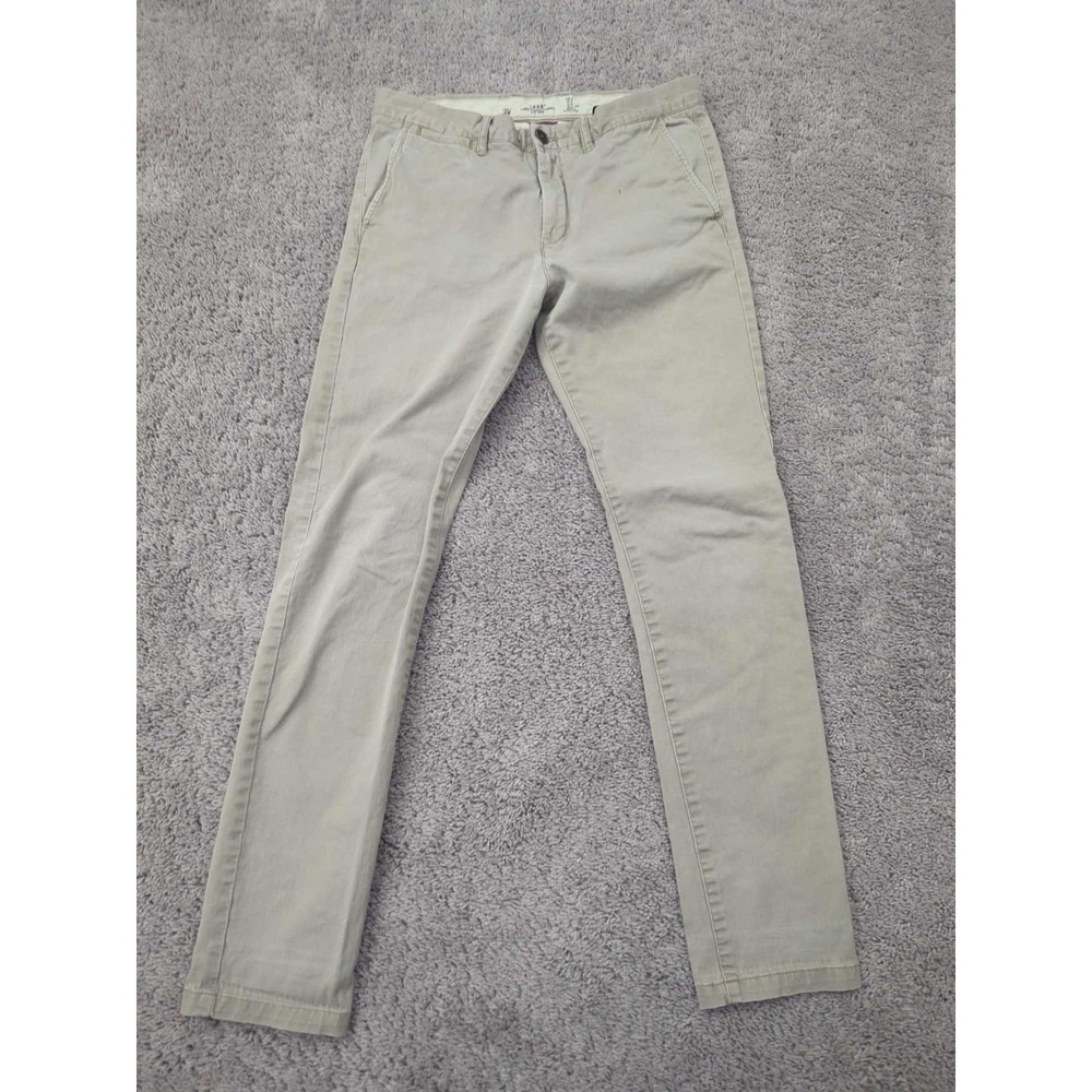 H&M L.O.G.G. Chino Pants Mens 33 Beige Skinny Relaxed Slimmer‎ Fit
